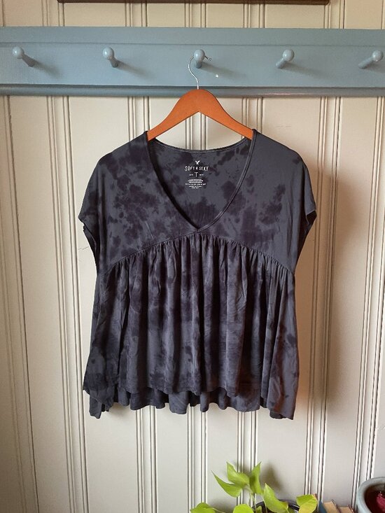 American Eagle Outfitters Tops - American Eagle Soft & Sexy Tie Dye Babydoll Top Flowy XS/S
